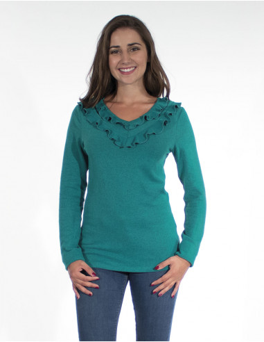 TShirt 97% Polyester 3% Elastane V-neck