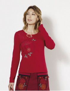 TShirt 97% Coton 3% Elasthanne Imprime 2