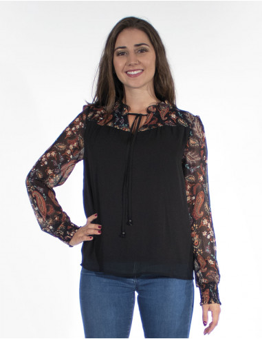 100% Polyester Chiffon Blouse D