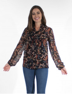 Chemisier 100% Mousseline De Polyester I