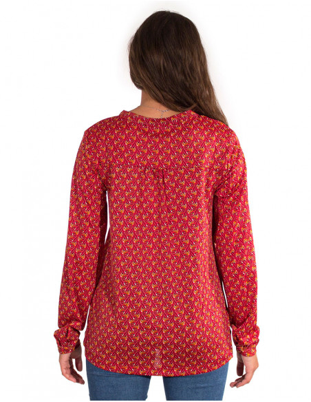96% Polyester 4% Elasth Knitted Blouse