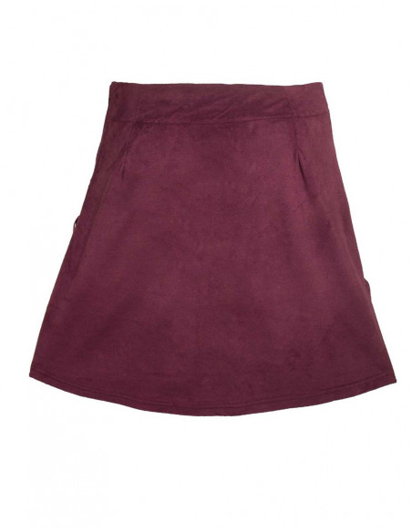 Mini jupe Suedine à franges indiennes et perles