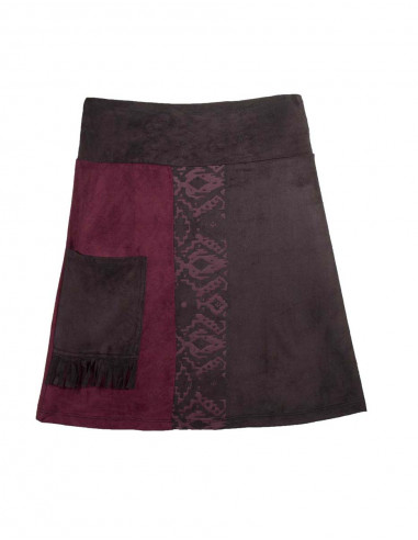 Mini jupe Suedine bicolore