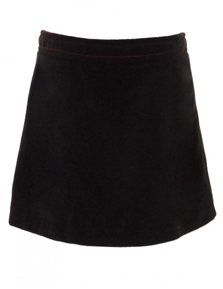 Jupe courte maille polyester brodée