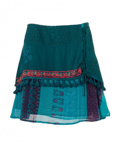 Jupe courte polyester doublée