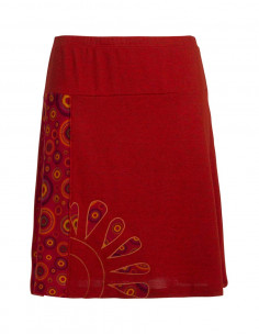 Knitted 95% polyester 5% elastane skirt with magic print 2