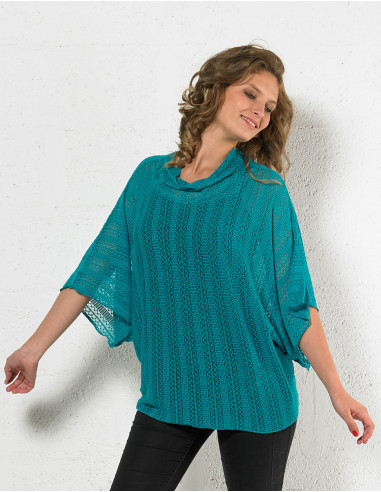 Pul poncho maille