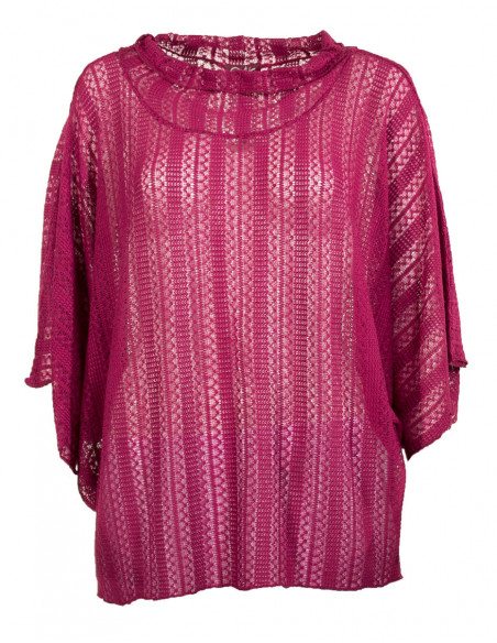 Knitted 65% polyester 35% rayon poncho