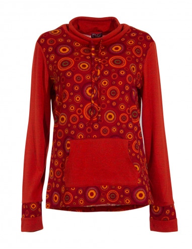 Knitted 95% polyester 5% elastane pullover with magic print