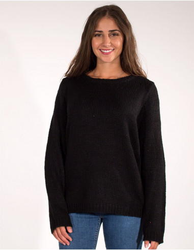 Pull Maille 95%Acrylique 5%Fil Metalliqu