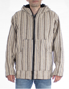 Striped Double Zip Cotton...
