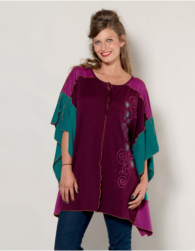 Poncho maille femme