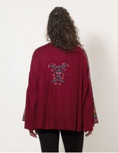 Poncho Viscose Brode Mousse Crepe 2