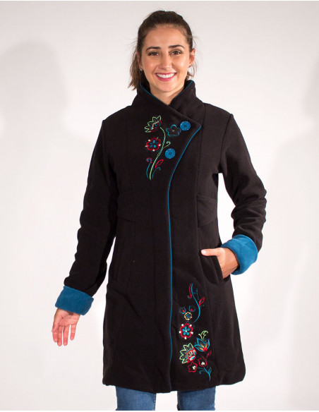 Manteau Maille Polyester Polaire Doublee