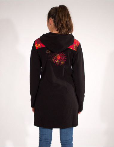 Manteau Maille Polyester Polaire Brodee