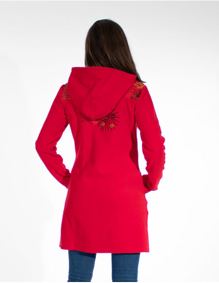 Manteau Maille Polyester Polaire Brodee