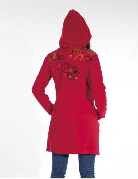 Manteau Maille Polyester Polaire Brodee