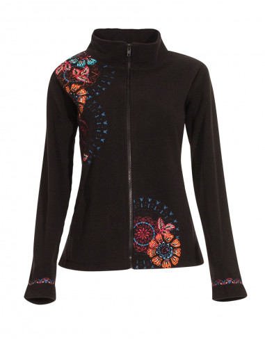 Veste Maille Polyester Polaire Brodee