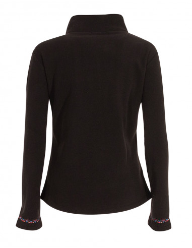 Knitted polyester polar jacket with embroideries