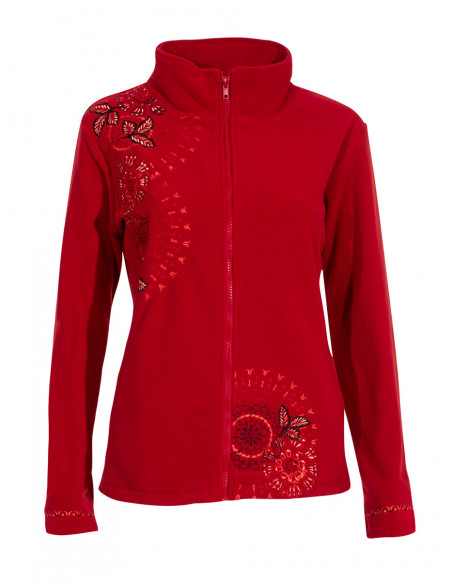 Veste Maille Polyester Polaire Brodee