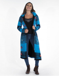 Coat Knit Cotton Embroidery...