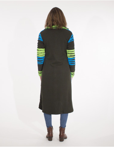 Coat Knit Cotton Embroidery Patchwork Soft