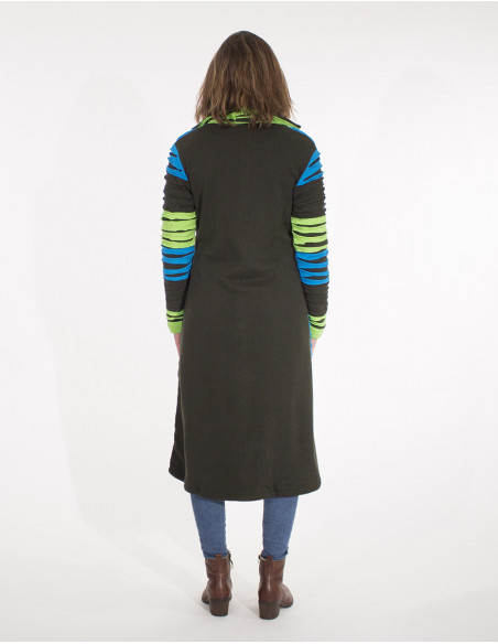 Coat Knit Cotton Embroidery Patchwork Soft