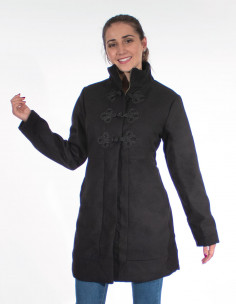 90% polyester 8% rayon 2% elastane coat with lining 2