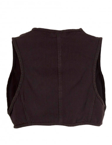 Gilet court stone wash