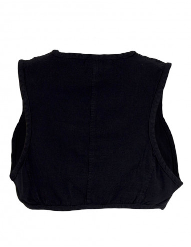 Gilet court stone wash