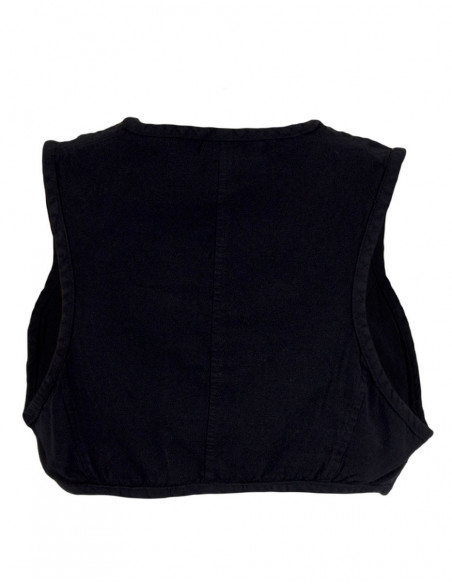 Gilet court stone wash