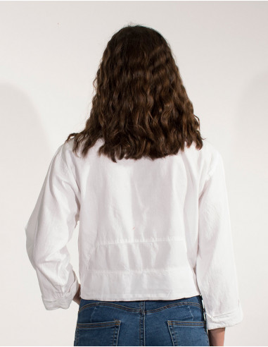 Plain Cotton Jacket Large Collar Sw