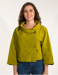 Veste Coton Uni Grand Col Sw 2