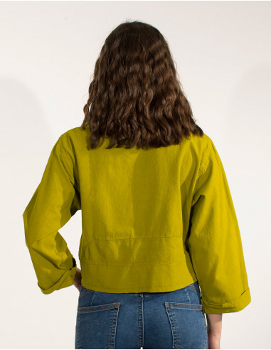 Plain Cotton Jacket Large Collar Sw