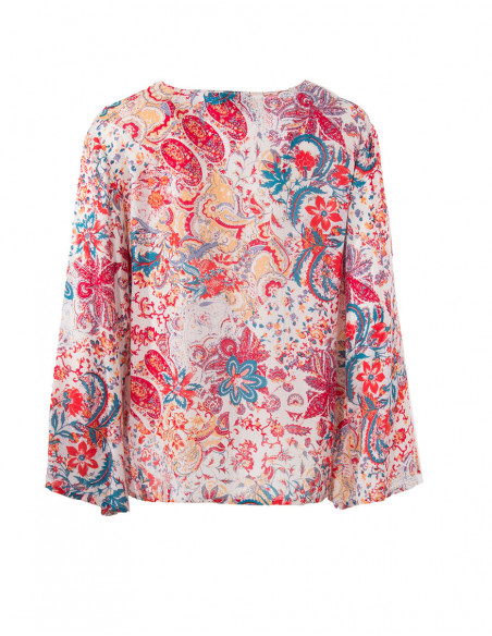 Veste Viscose Manches Longues Imprime Ro