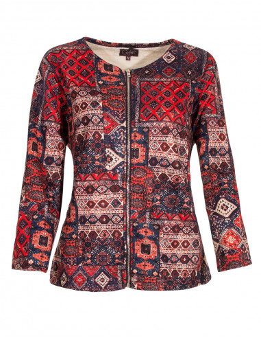 95% polyester 5% elastane jacket with delhi print