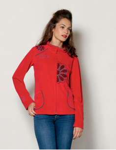 Veste femme velours polyester