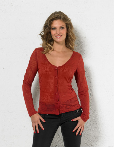 Knitted 60% cotton 40% polyester jacket