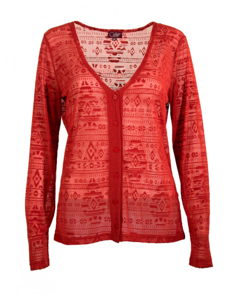 Veste femme effet devoré