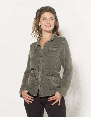 Veste Viscose Sw Avec Poches Manches Lon