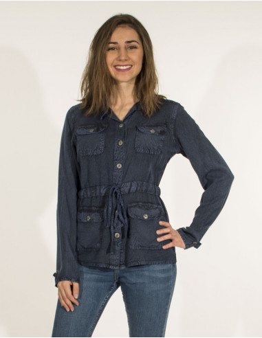 Viscose Sw Jacket With Pockets Long Sleeve