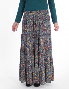 Jupe Longue Viscose Imprime...