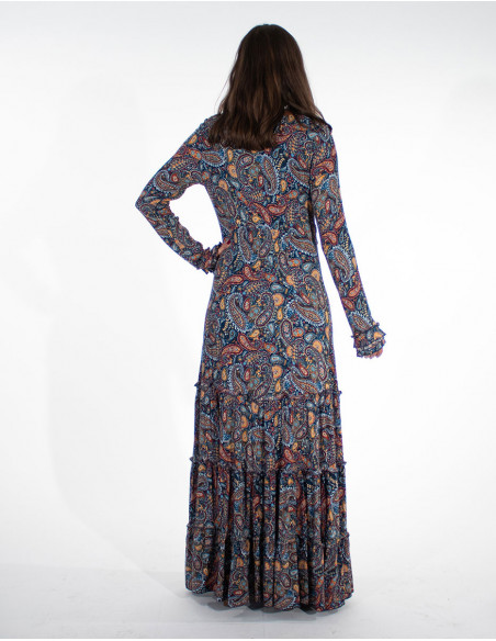 Long Dress Viscose Doublee Printed Gaya