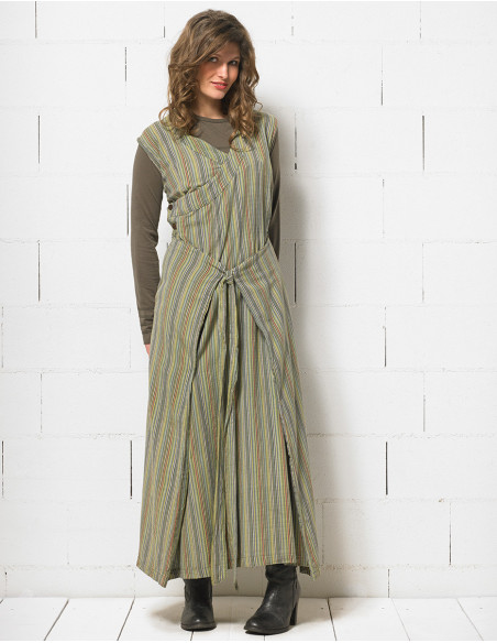 Tibet striped cotton dress sw