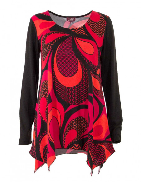 Knitted 95% Polyester 5% spandex tunic