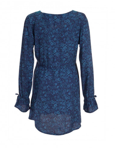 Tunique Viscose Col Dentelle Imprime Fle