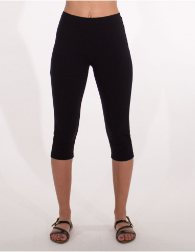 Knitted 95% cotton 5% elastane plain 3/4 legging pants