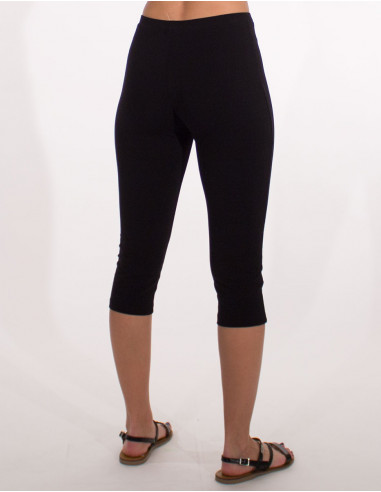 Knitted 95% cotton 5% elastane plain 3/4 legging pants