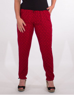 Pantalon Viscose Imprimé Paon