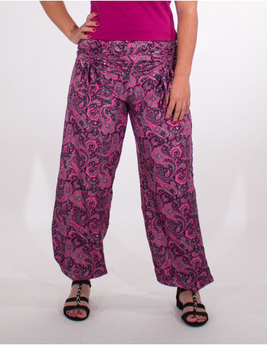 Pantalon Polyester Lien Ceinture Sari Do